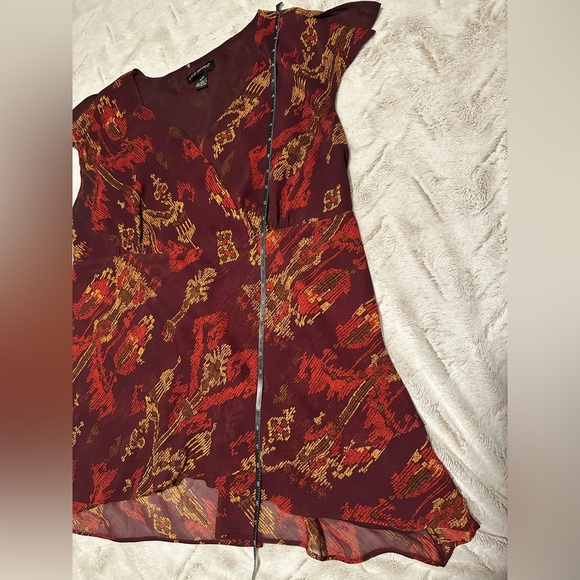 Lane Bryant Plus Size Faux Wrap V neck Tunic Blouse/ Dress Size 18/20 - Picture 3 of 10